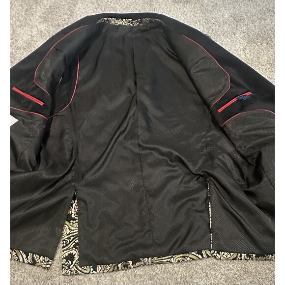 Kilburne-Finch Men’s Metallic Gold Black Paisley Blazer Jacket 50R - Picture 4 of 10